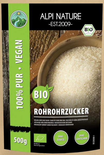 Roh-Rohrzucker in Bio.-Qualität